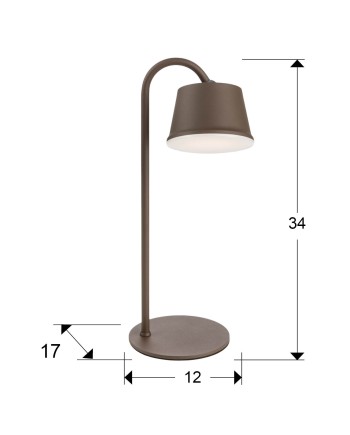 CUCO-SOBREMESA LED CORTEN